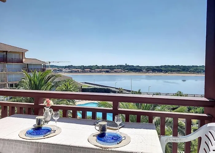 V-marin 04-vieux Boucau 2 Avec Superbe Vue Sur Le Marin Dans Avec Piscine *